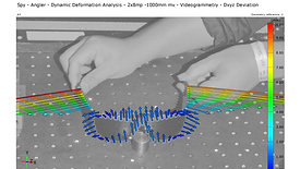 Spy - Angler - Dynamic Deformation Analysis - 2x8mp -1000mm mv - Videogrammetry - Dxyz Deviation 
