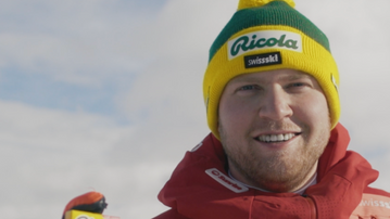 Niels Hintermann x Ricola beim Skidomino