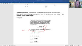 SAT Math Strategy - Find the Question First