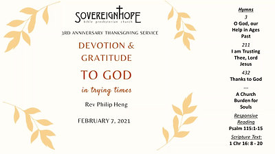 Sovereign Hope BPC 3rd Anniversary 2021 Feb 7