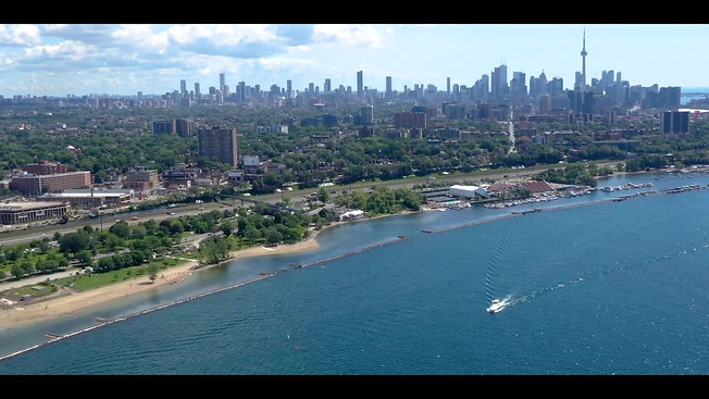 Aerial footage of Toronto
