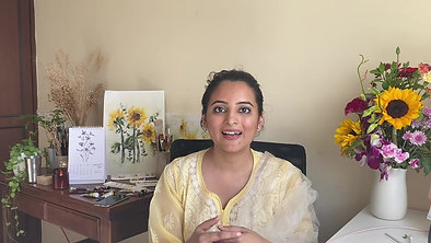 Expressive Sunflowers In Watercolors| Easy Step by Step | Class Link Below