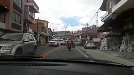 Traveling through a town going to our destination