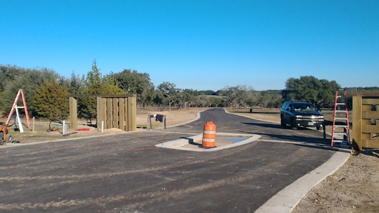 Trinity Oaks Preserve Gate Construction Underway