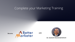 Complete your Marketing Training