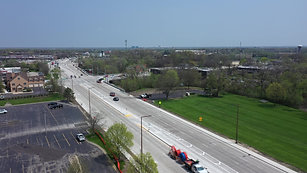 Eastbound Lake Cook Road crossing Buffalo Grove Road